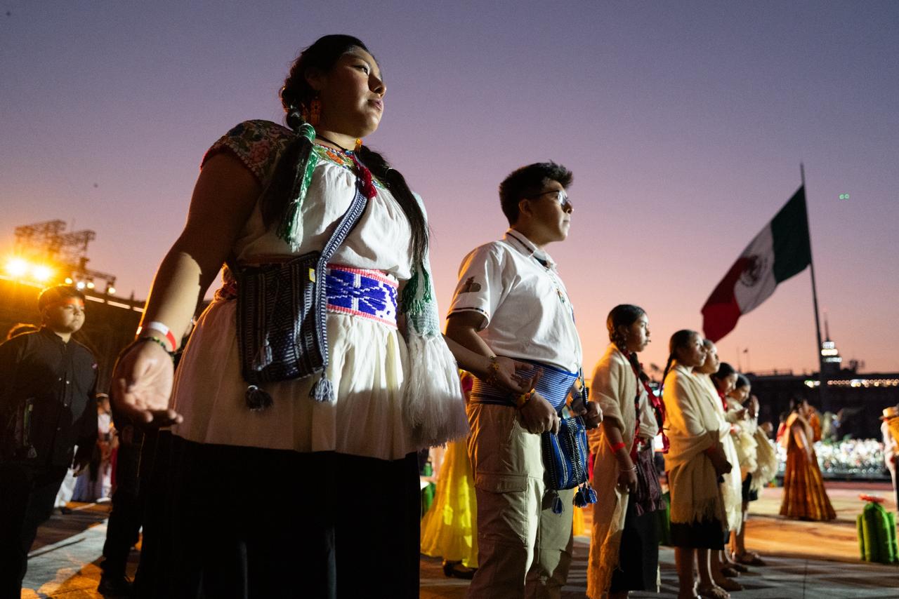 El Zócalo se llena de voces indígenas en gran celebración nacional
